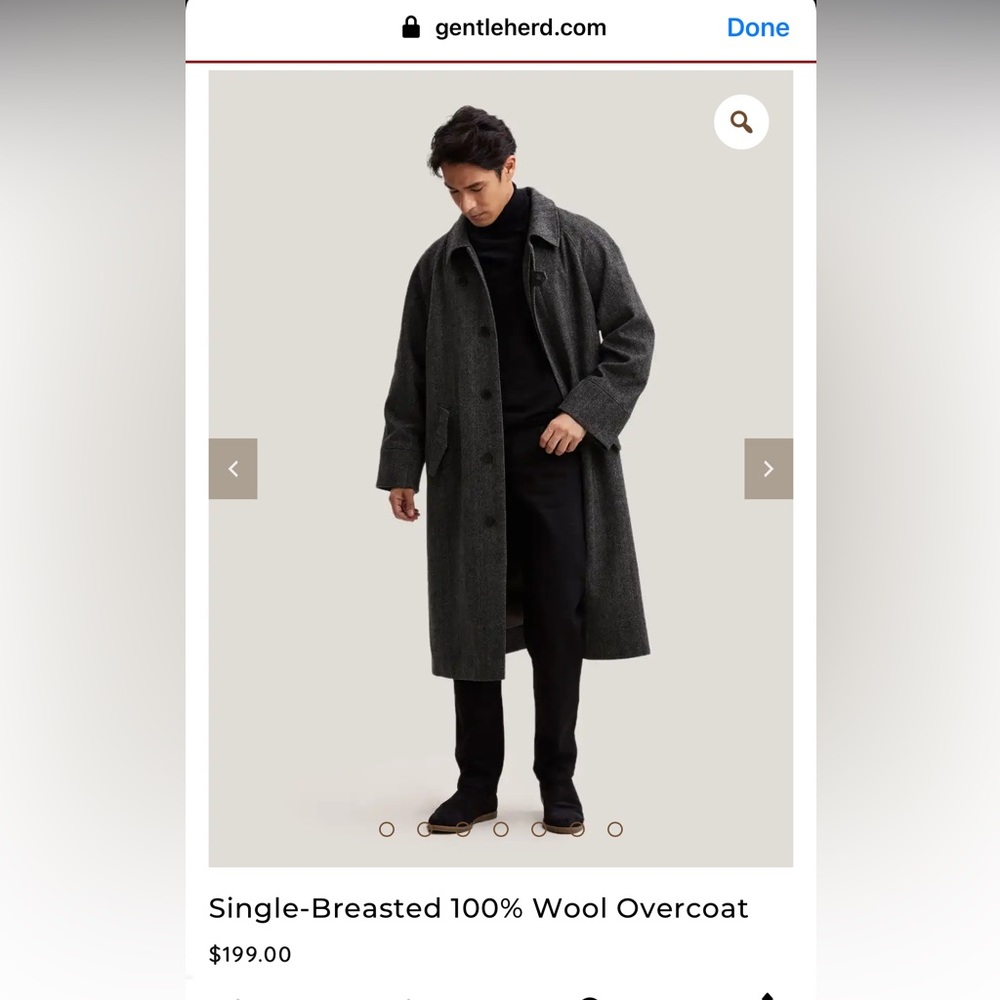 Single Breasted Wool Overcoat